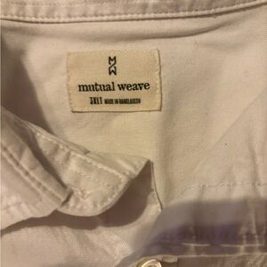 Mutual Weave Men's White Casual Button Down Shirt